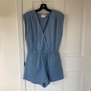 Olli Ella organic blue romper